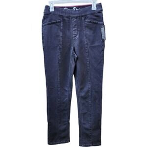 Isaac Mizrahi Live! Divine Denim Regular Pull-on Ankle Jeans Black Size 4 NWT